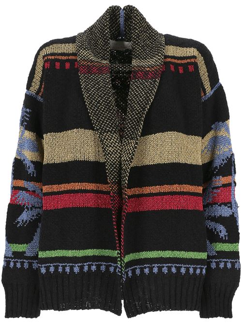 Black jacquard cardigan Giada Benincasa | 040902